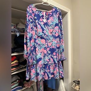 Rosie Stretch Dress - Corsica Blue